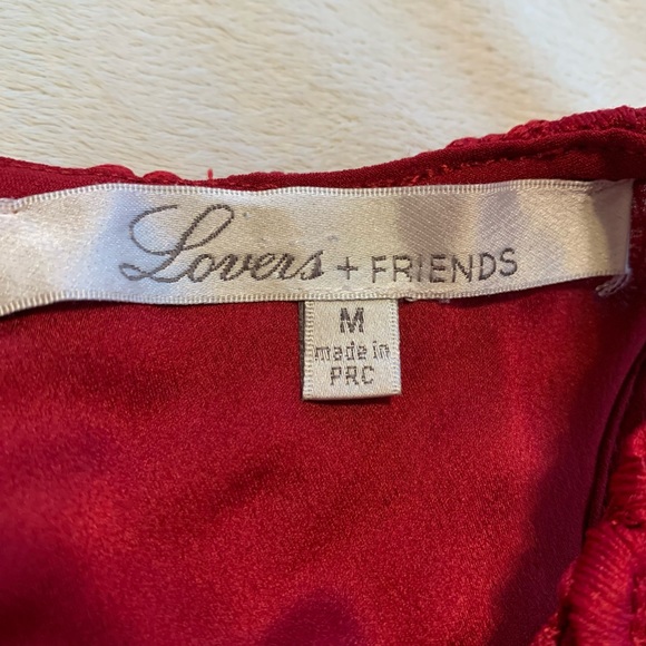LOVERS and FRIENDS rich Cranberry Caspian Shift Lacey dress size Medium … - Picture 3 of 10